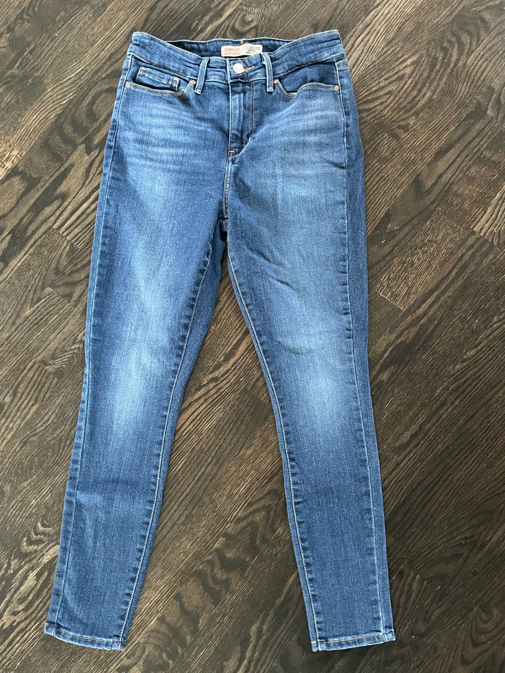 Signature by Levi Strauss High Waist Blue Skinny Denim Jeans Size 28